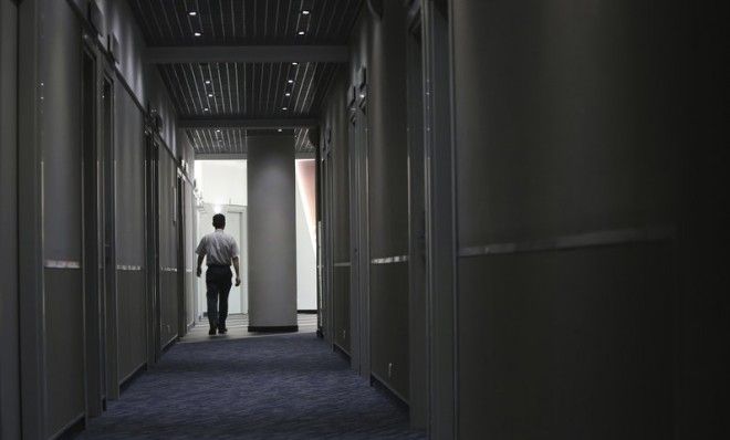 A man walks in a lobby at the capsule hotel Air Express in Moscow&amp;#039;s Sheremetyevo Airport, where NSA leaker Edward Snowden has reportedly spent some time.