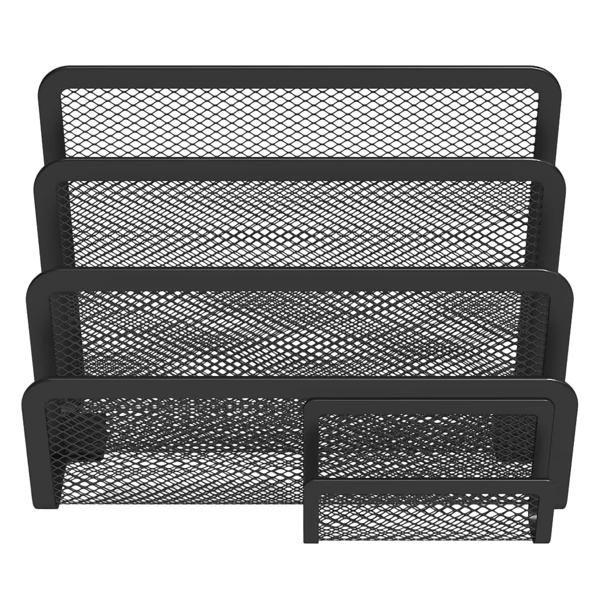 Black mesh mail organizer