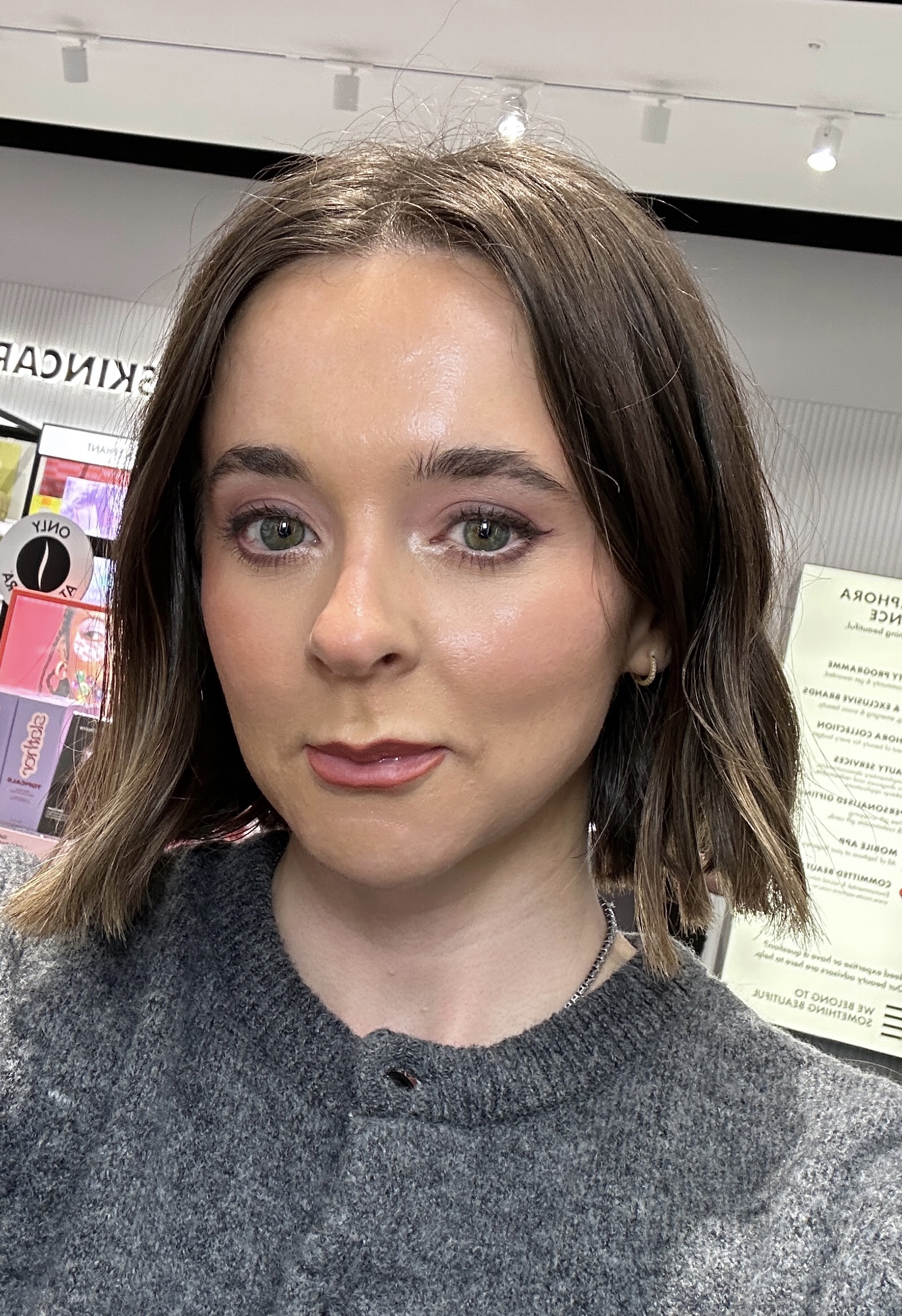 Contributor Grace Day wearing Fenty under eye concealer
