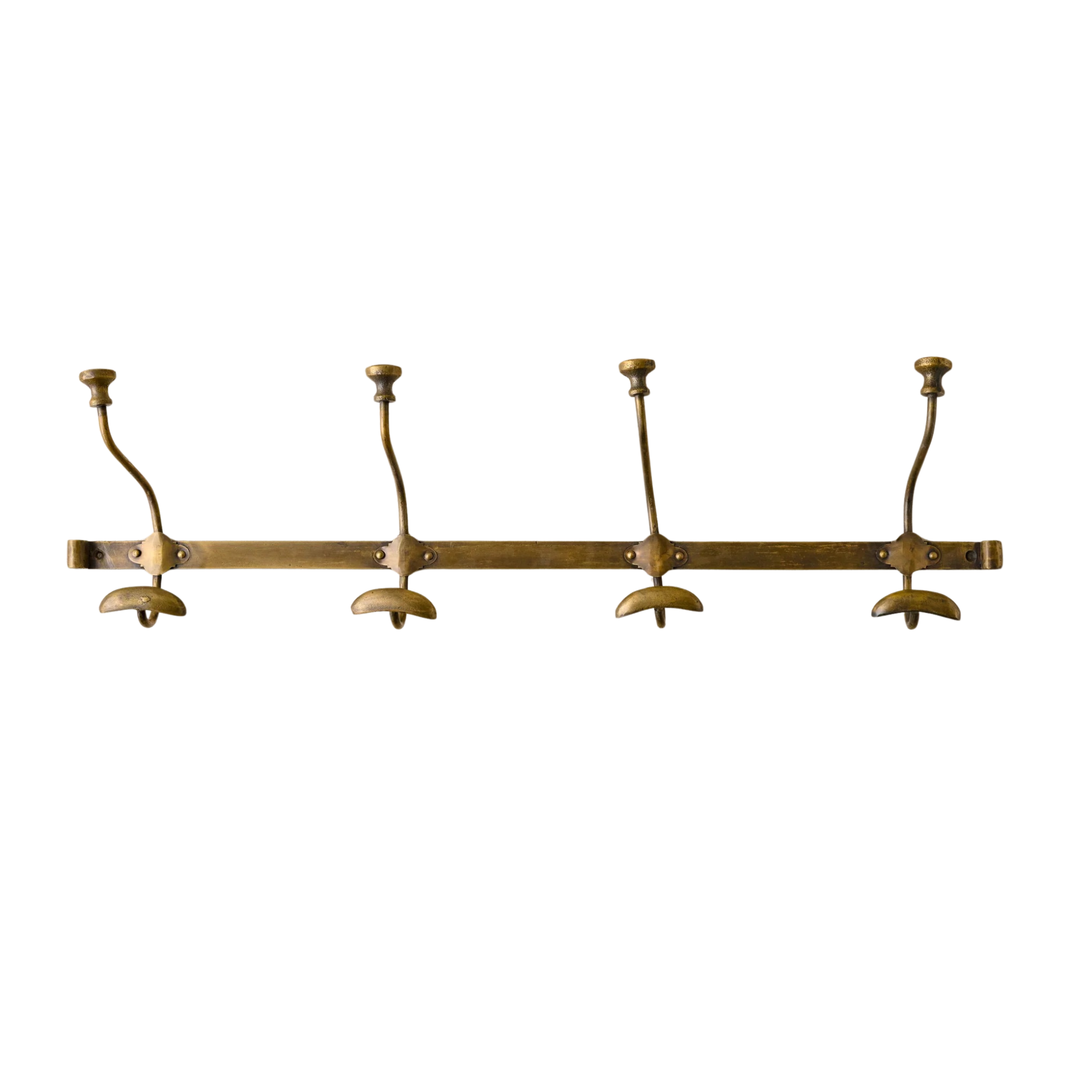 a brass coat rack