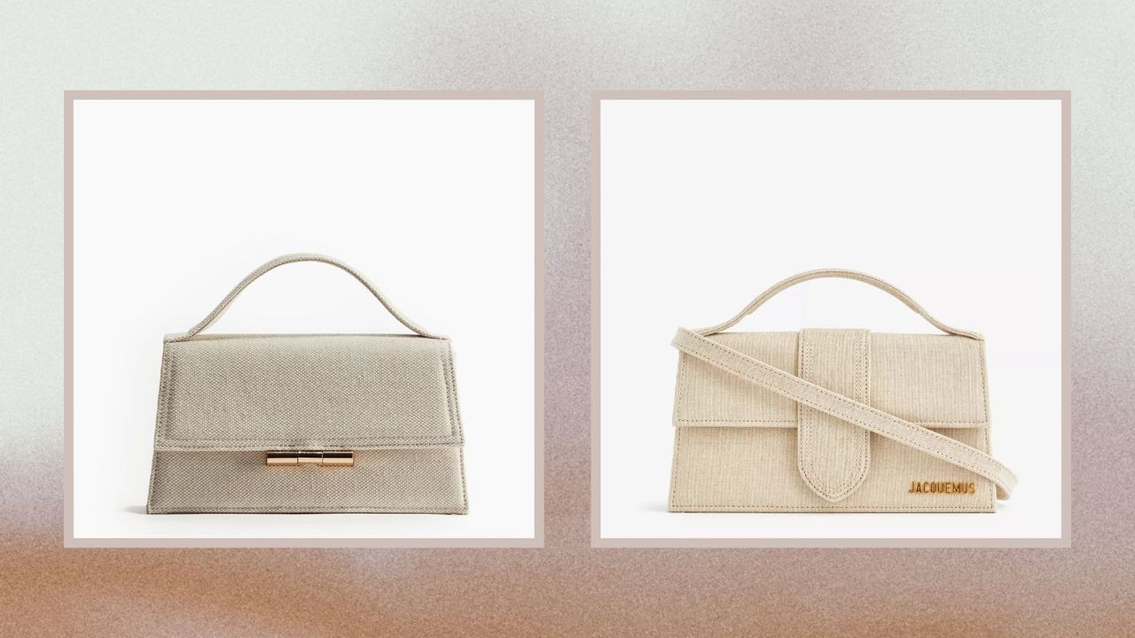 composite of lookalike bags from H&amp;M and Jacquemus