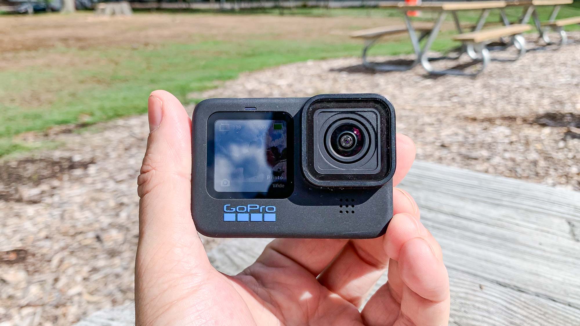 Man holding GoPro Hero 11 Black