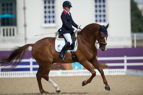 Sophie Wells riding Pinocchio in Individual Freestyle Grade IV at London 2012 Paralympics
