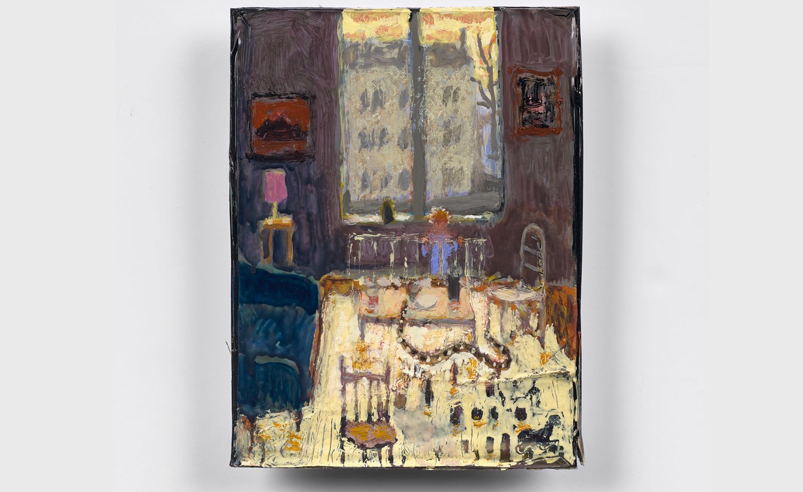 Andrew Cranston painting of a child looking out of a window, from Hepworth Wakefield exhibition