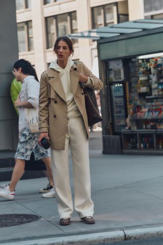 Belted Double Breasted Trench Coat