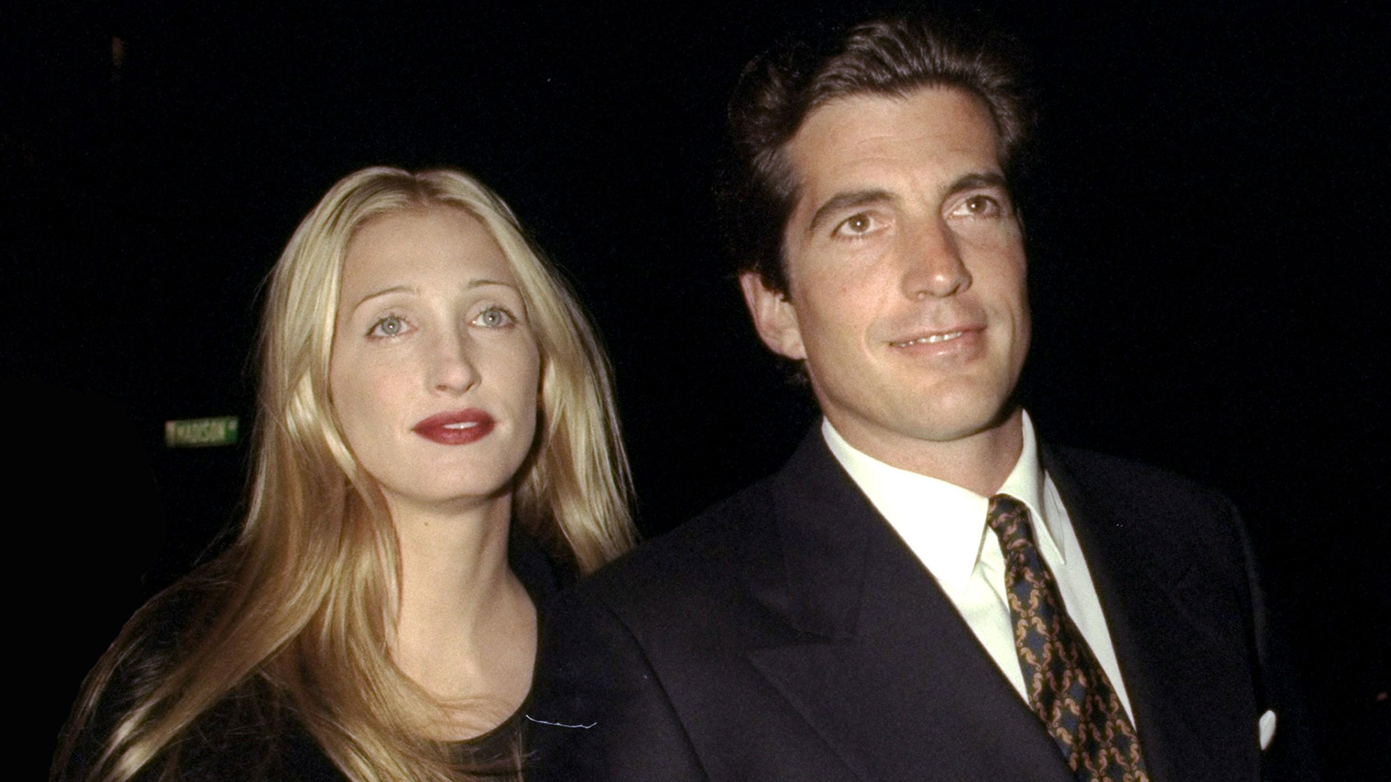 Carolyn Bessette Kennedy and John F. Kennedy Jr. attend a formal event in NYC