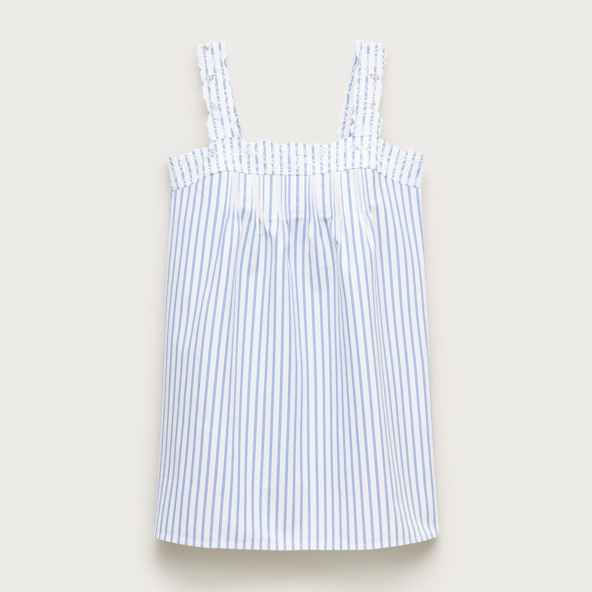 Ondine Mini Dress in Striped Double Cotton Poplin