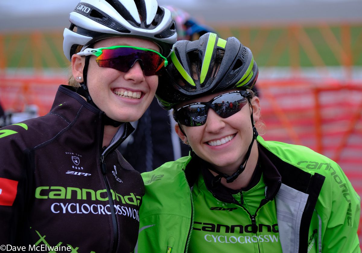 Cannondale team-mates Ruby West and Emma White