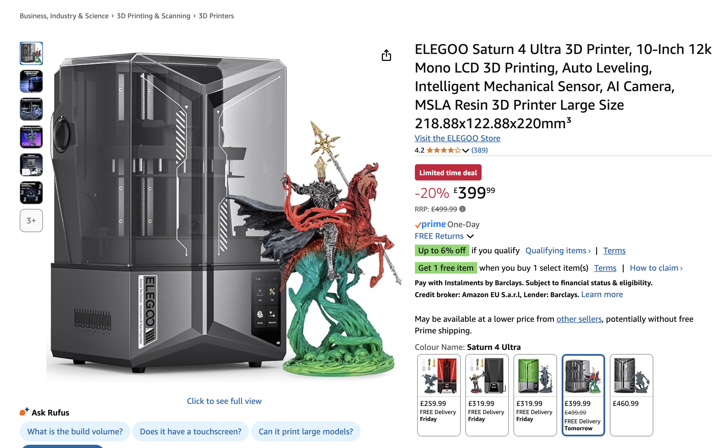 Elegoo 3D printer deal