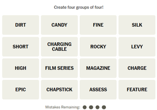 The New York Times Connections puzzle #642 March 14, 2025