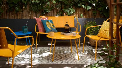 John Lewis ANYDAY outdoor collection on decking