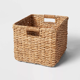 Woven seagrass basket