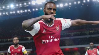 pes efootball 2022 - arsenal player celebrating a goal