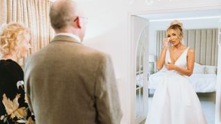 MAFS Ella - Parents see Ella in wedding dress