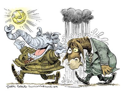 Political cartoon midterm elections GOP Democrats