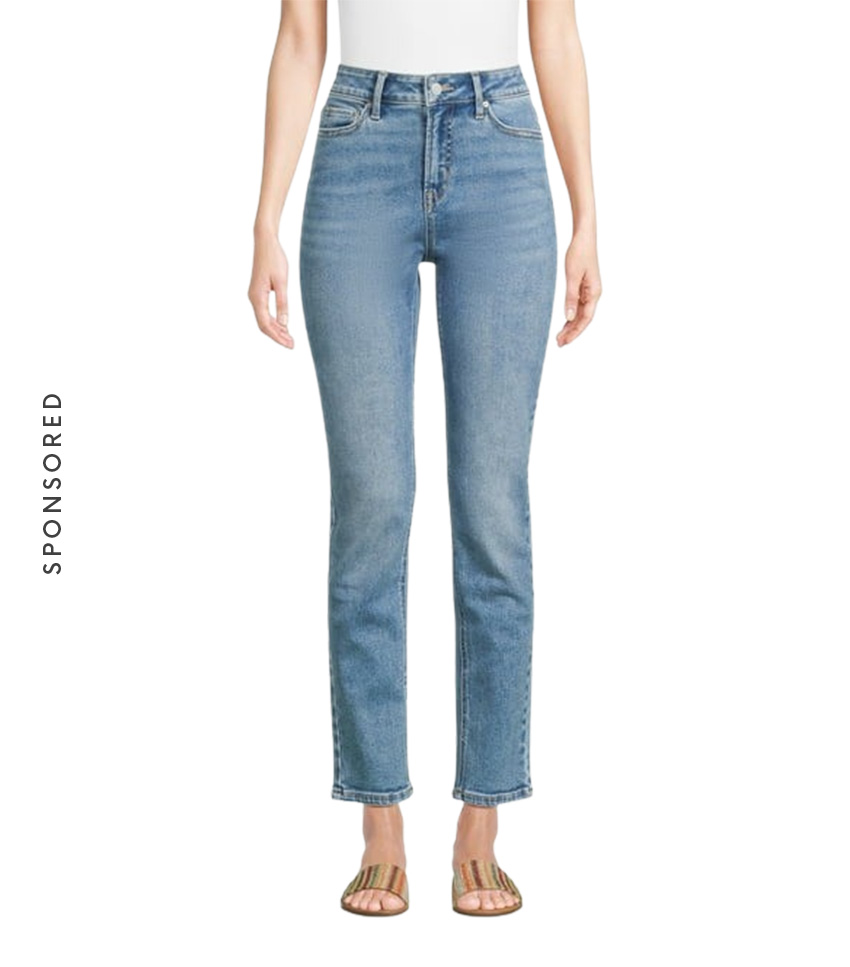 Time and Tru, Mid Rise Straight Leg Jeans