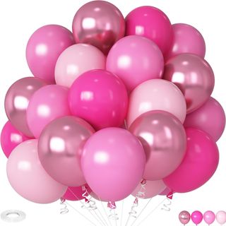 Juego de globos mixtos rosas HILAVO