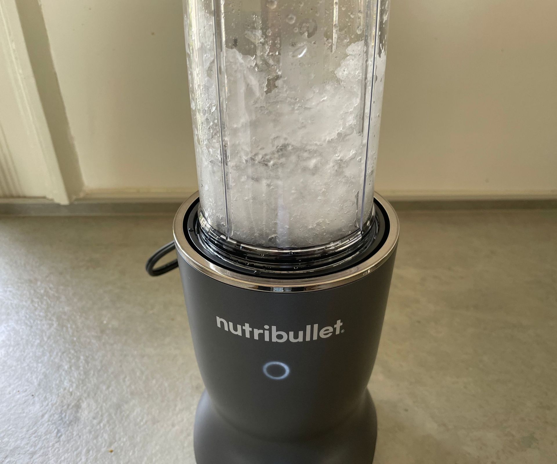 Nutribullet Ultra blender with ice in