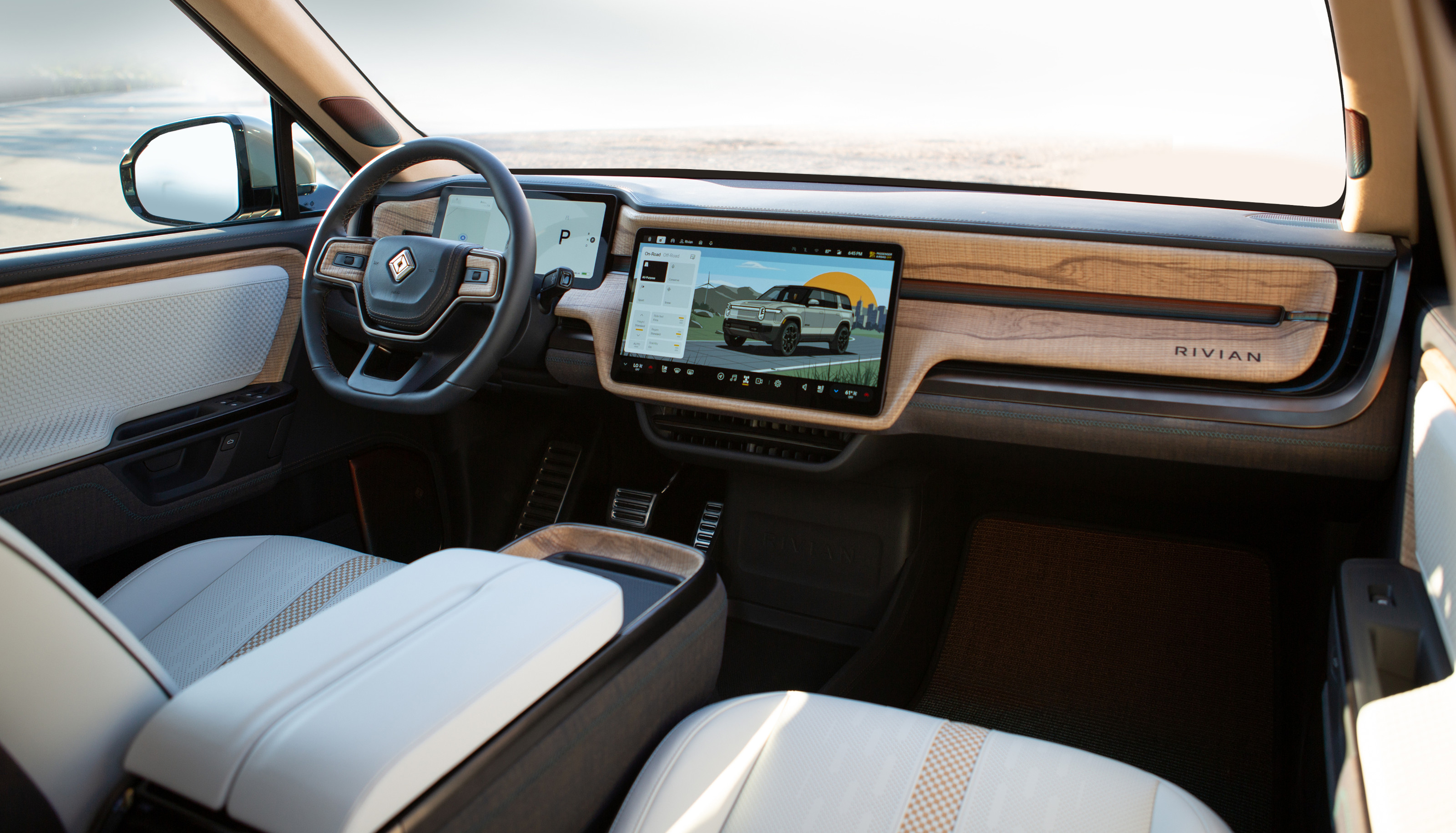 Rivian R1S Quad Pebble Beach Edition interior