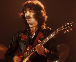 George Harrison performs at The Cow Palace in Daly City, California on November 7, 1974