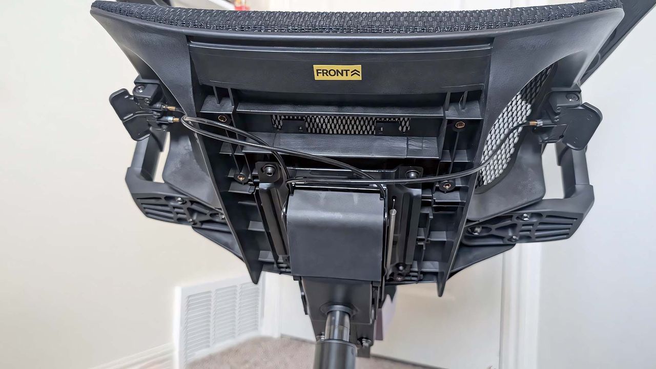 The underside of the AndaSeat X-Air Pro Mesh Office Chair.