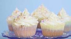 gluten free cupcakes covered with buttercream and sprinkles 