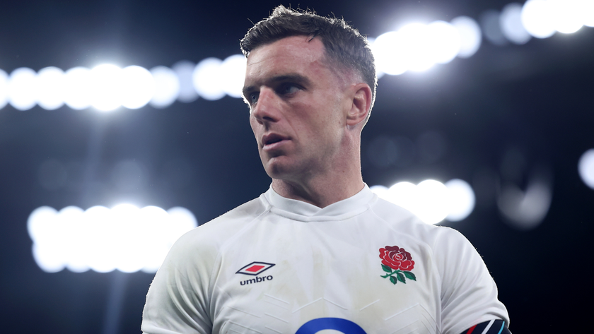 George Ford of England looks dejected following the team&#039;s defeat during the Autumn Nations Series 2024 match between England and New Zealand All Blacks at the Allianz Stadium on November 02, 2024 in London, England. 