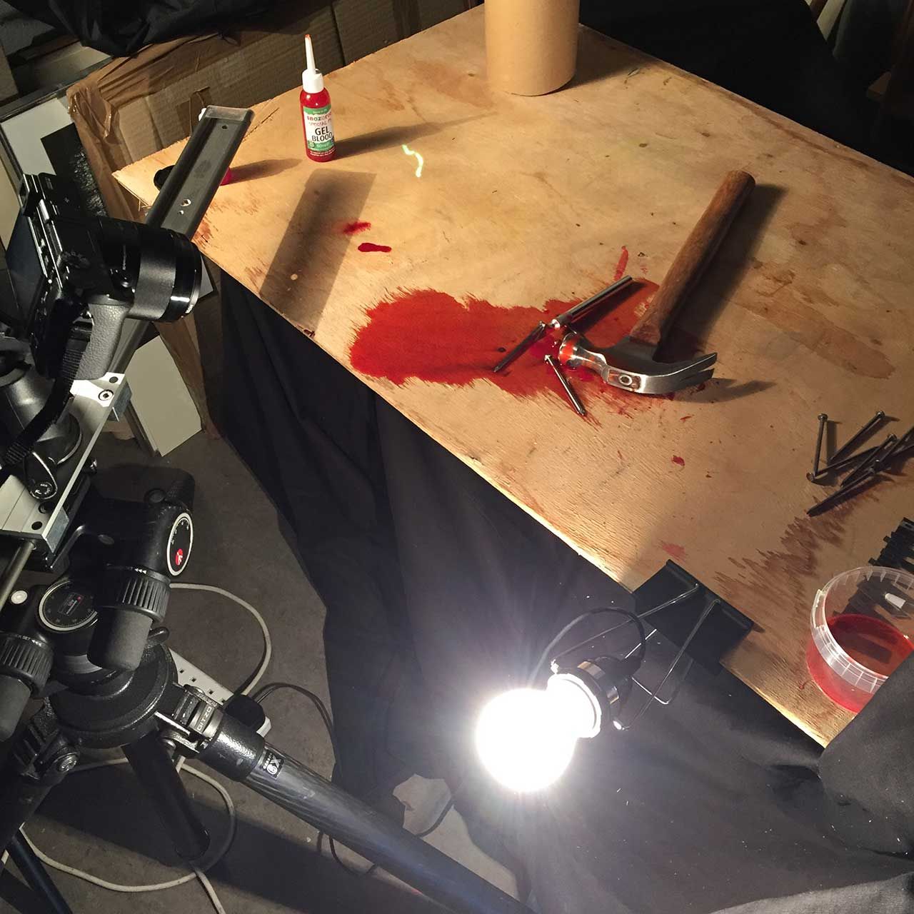 The video shoot for the iPad version.