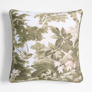 Outdoor toile pattern pillow