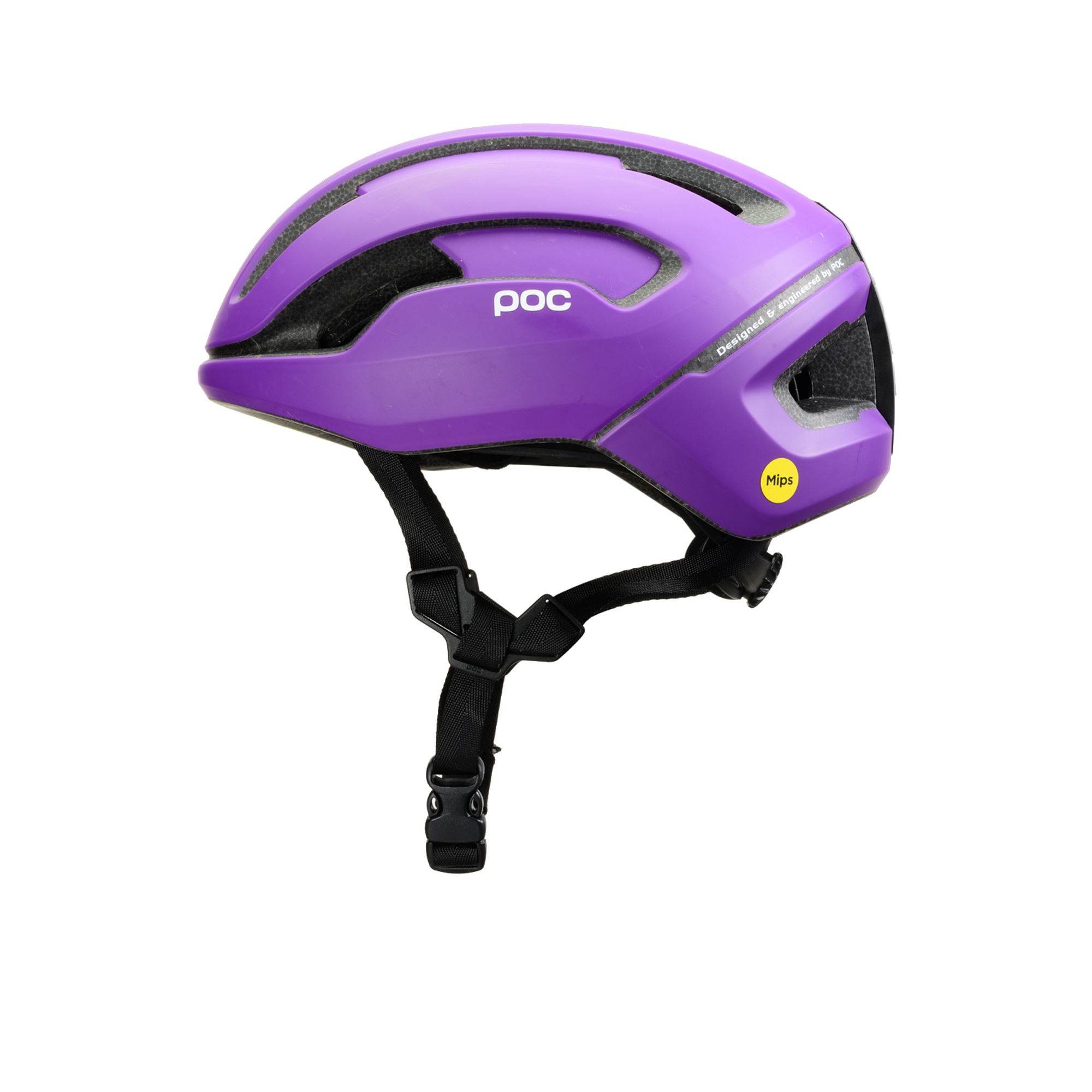 POC Omni Air MIPS helmet from the left side ona white background