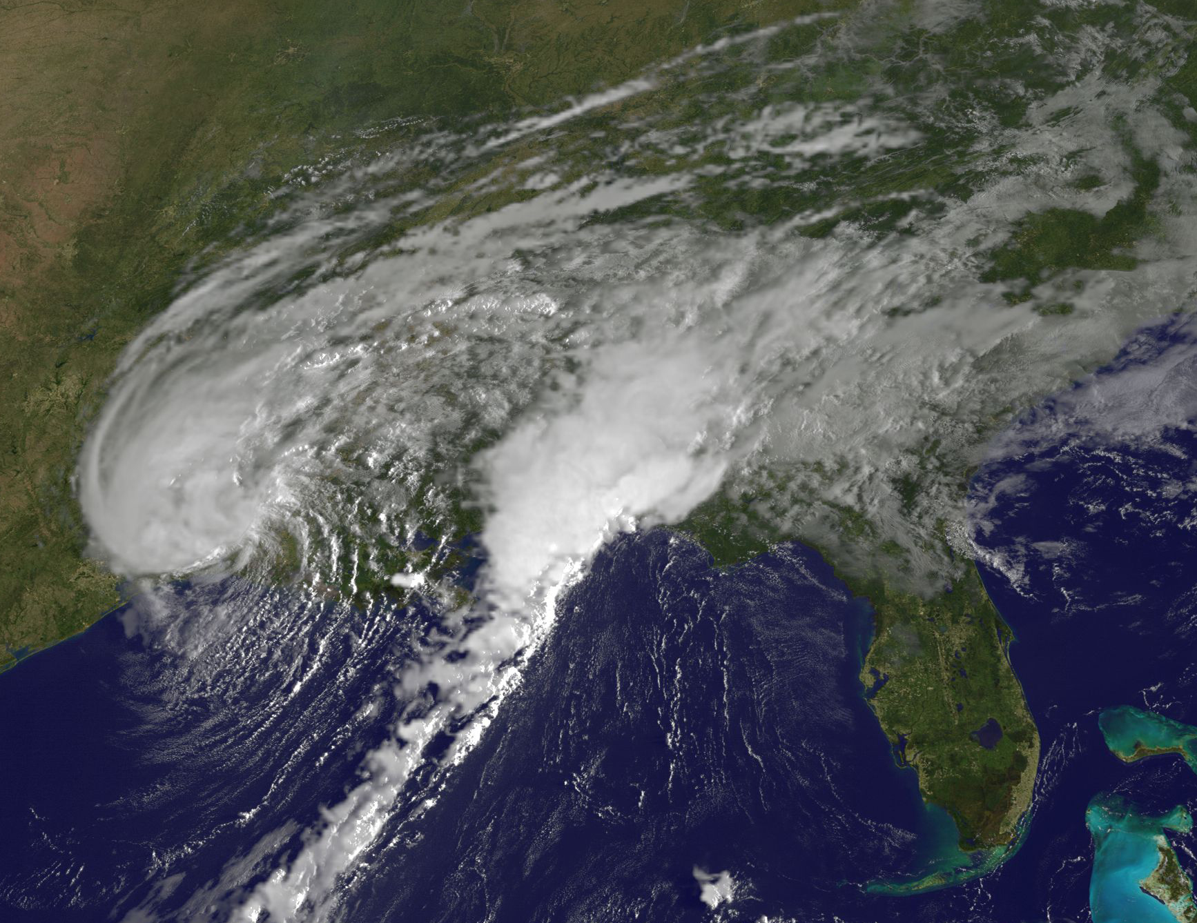 Tropical Storm Harvey in visible-light