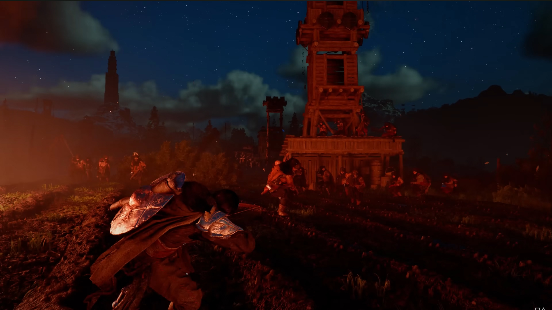 A player readies a bow and arrow in Crimson Desert