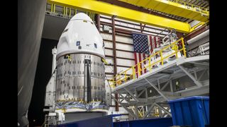 The brand-new Crew Dragon capsule Endurance at NASA's Kennedy Space Center, ahead of the planned Crew-3 launch to the International Space Station on Oct. 31, 2021.