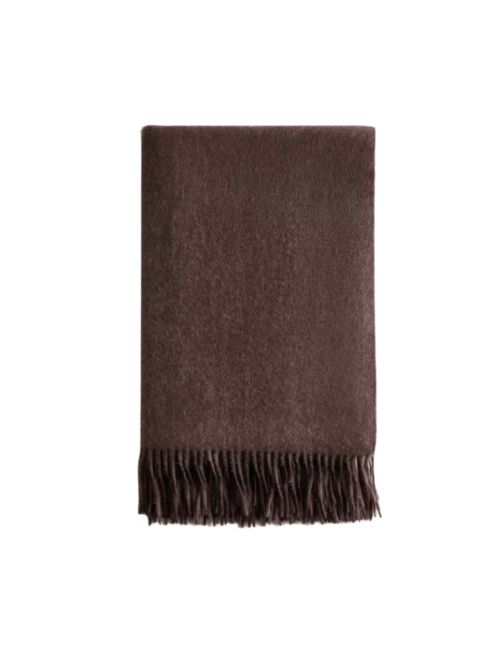 Heather Truffle Brown Mongolian Cashmere Throw