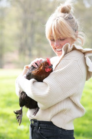 Clodagh McKenna raising chickens and eggs Easter tablescape