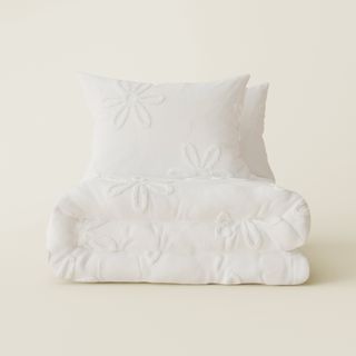 M&S Pure Cotton Tufted Floral Bedding Set