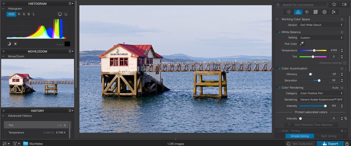 Screenshot of an image being edited in DxO PhotoLab 6