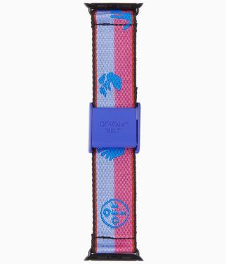 pink and blue Apple Watch band