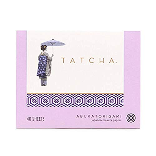 Tatcha Aburatorigami Blotting Papers: 100% Natural Abaca Leaf &amp;amp; Gold Flakes Absorb Excess Oil (40 Pack)