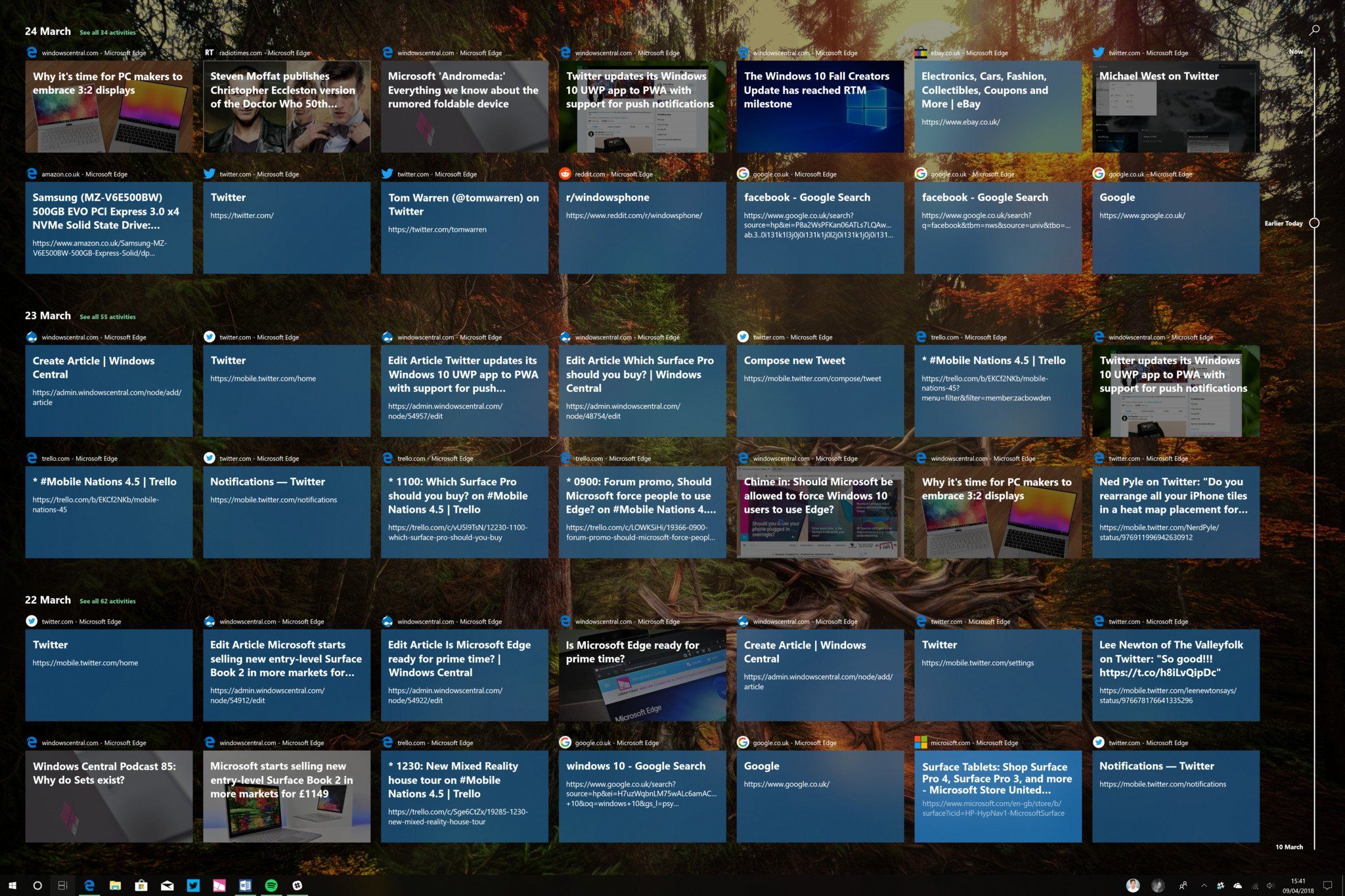 Chime in: What do you think of Windows 10's new Timeline feature ...