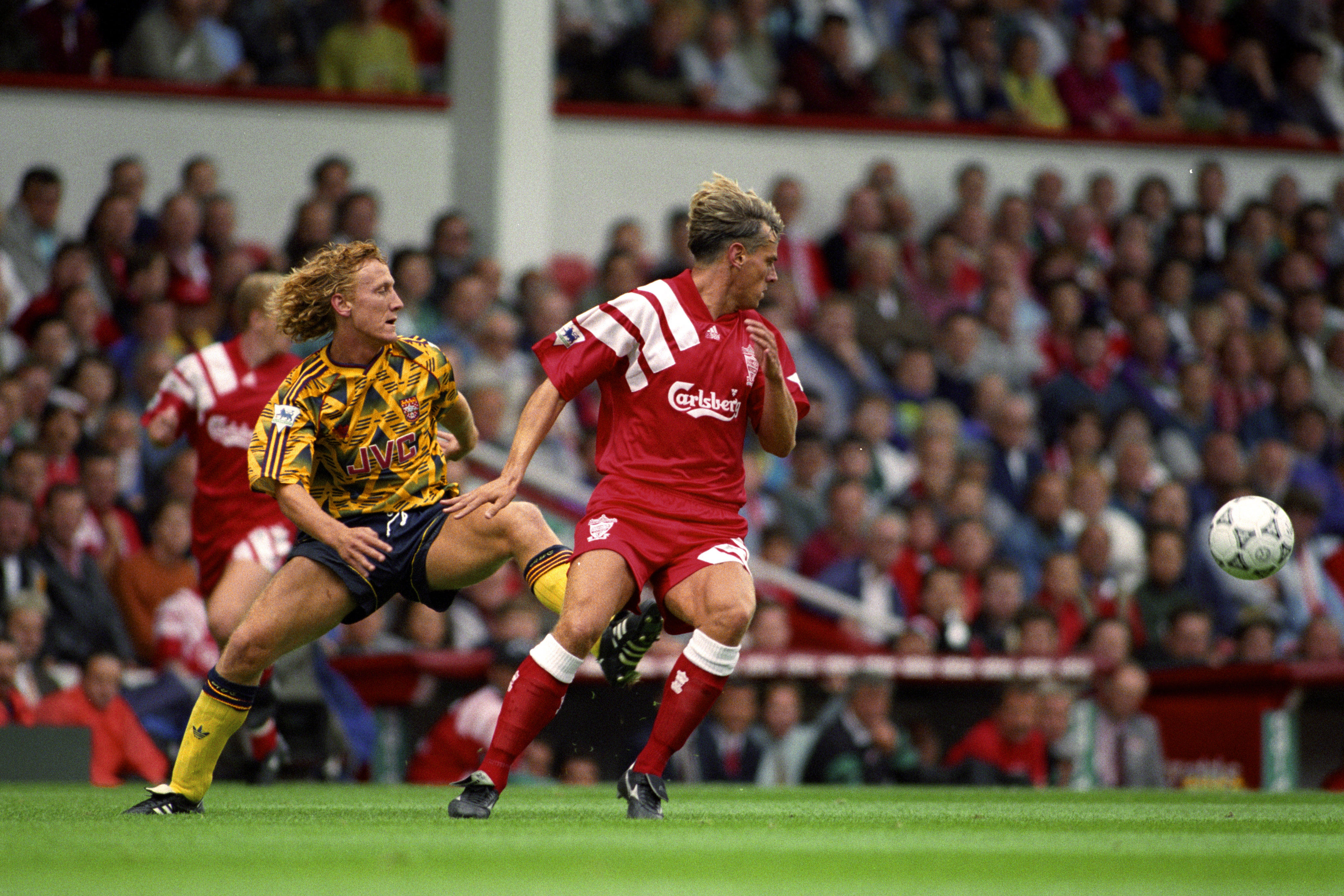 Ray Parlour in action against Liverpool in 1992
