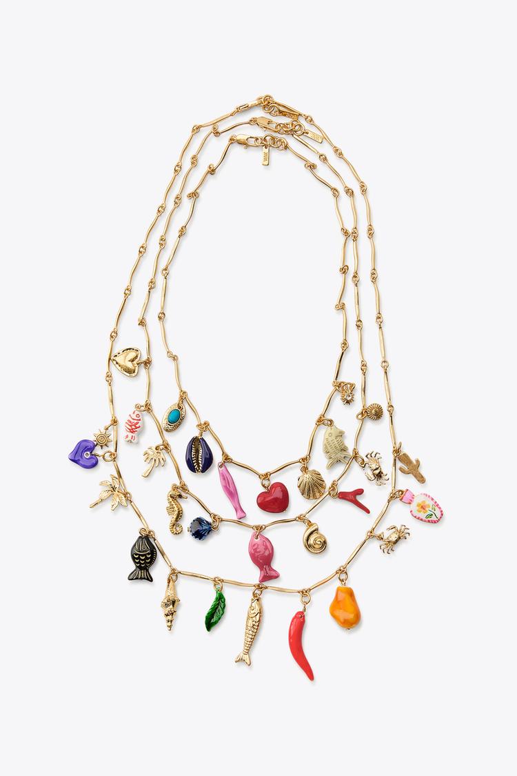 ZARA, 3 Pack of Metal Charm Necklaces