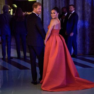 Prince Harry and Meghan Markle at a black tie gala