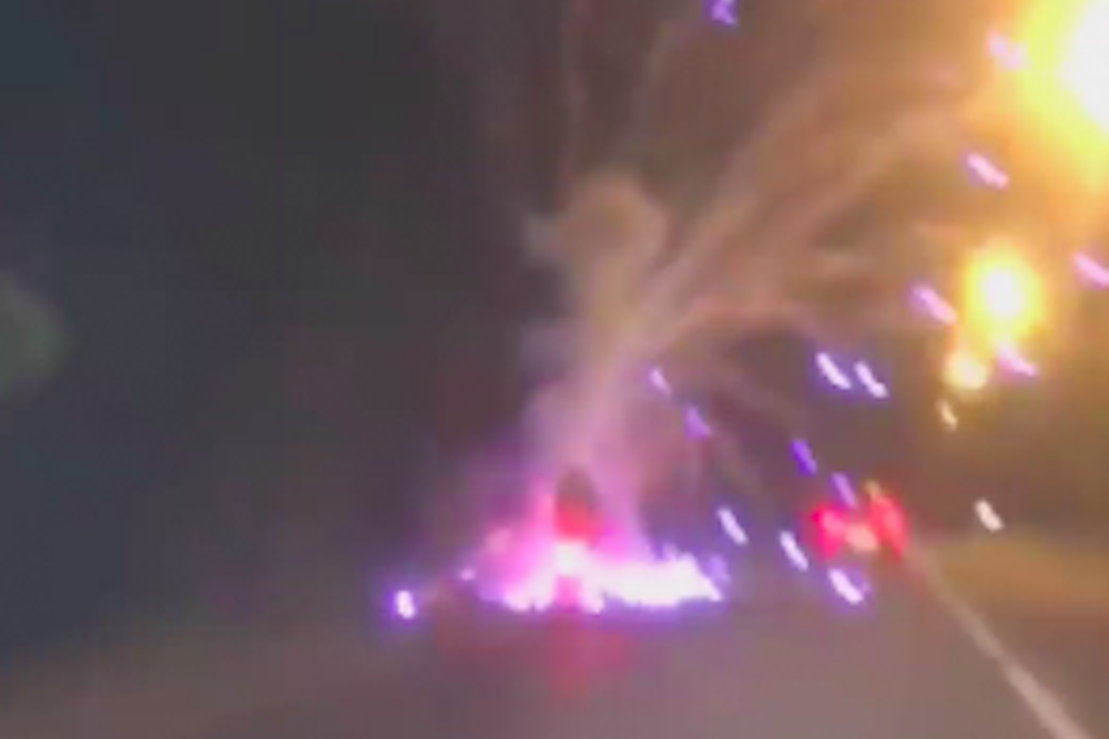 Terrifying Video Shows Passenger Hit Cyclist With Firework From Moving ...