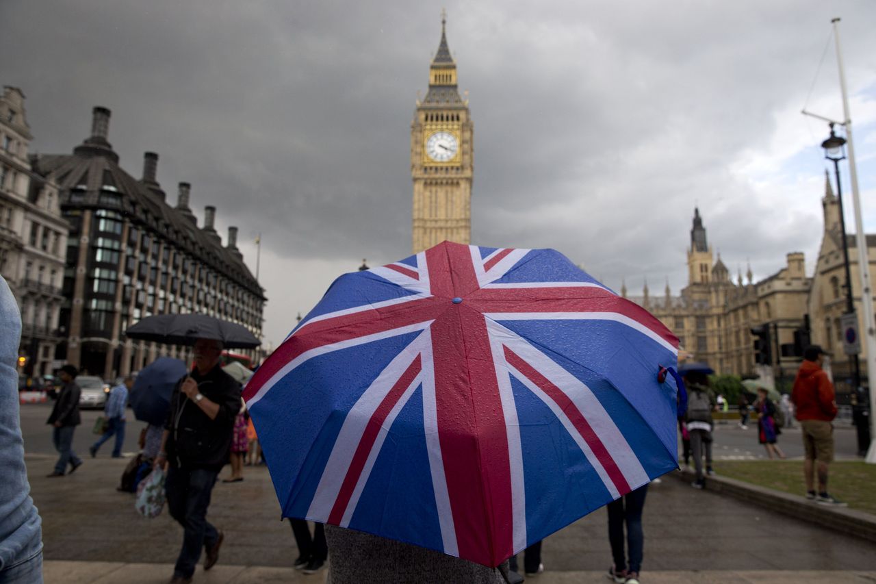 Big Ben and a Union Flag in London