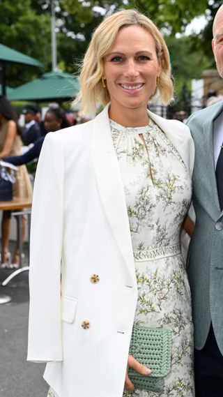 Zara Tindall attends day ten of the Wimbledon Tennis Championships in 2024