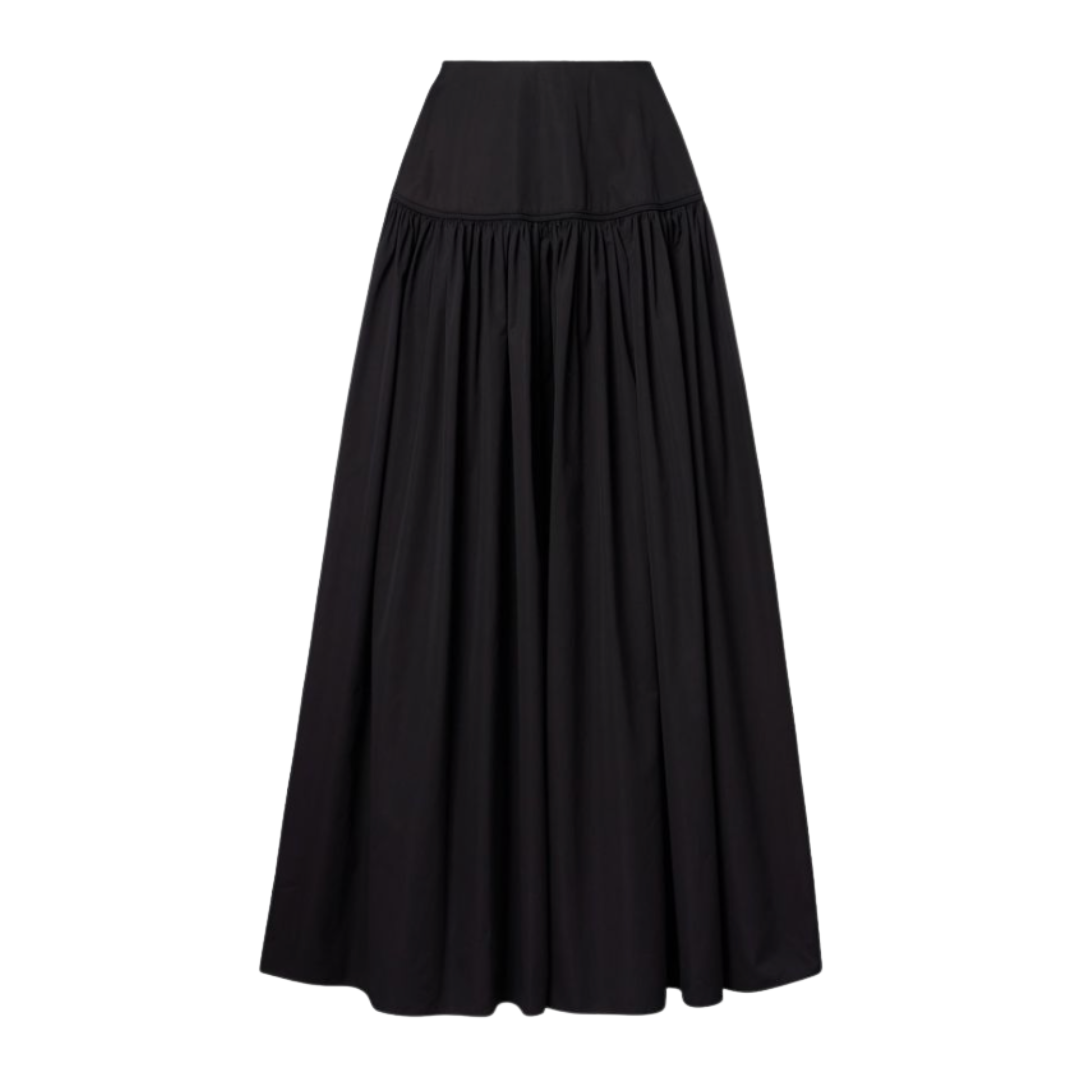 Alaïa, Gathered Cotton Poplin Maxi Skirt