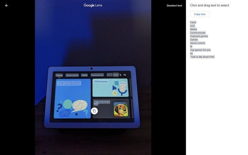 Google Photos Lens Web