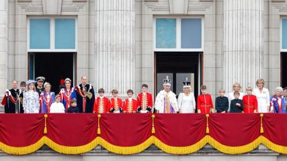 The royal line of succession full list, seen here are the royals watching an RAF flypast from the balcony of Buckingham Palace