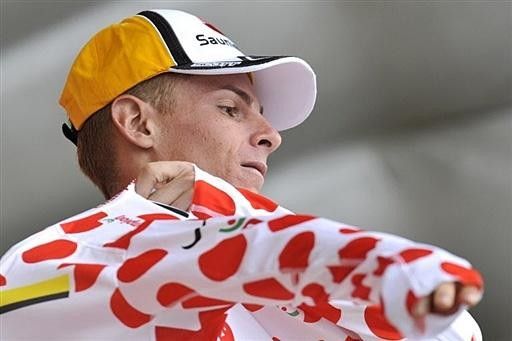 Riccardo Ricc&ograve; (Saunier Duval-Scott) was rewarded for his sixth place with the polka dot jersey.